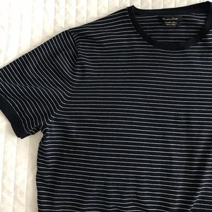 Massimo Dutti navy stripped short sleeve knit